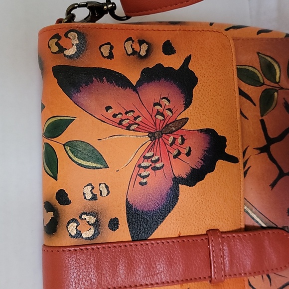 Anuschka hand painted leather medium flap messenger - Picture 3 of 16